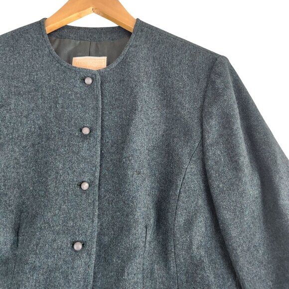 Vintage Pendleton Womens Cropped Wool Jacket With Button Closure Size 14 USA - Picture 6 of 10